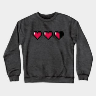 Video Game Hearts – Almost Full Health Crewneck Sweatshirt